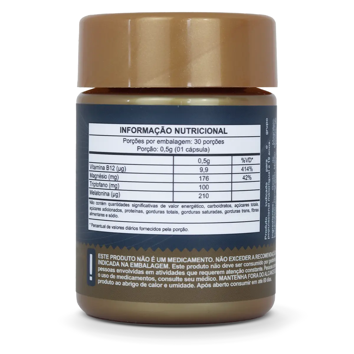 MelatoZzz (Melatonina, L-Triptofano, Magnésio e MetilCobalamina) em Cápsulas