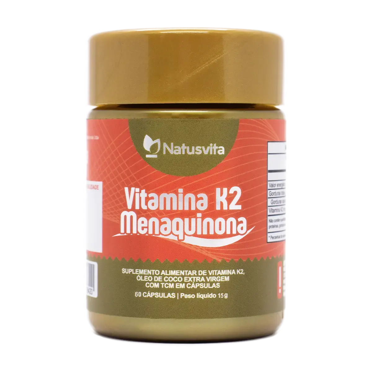 Vitamina K2 Concentrada (Menaquinona MK7) com TCM NatusVita