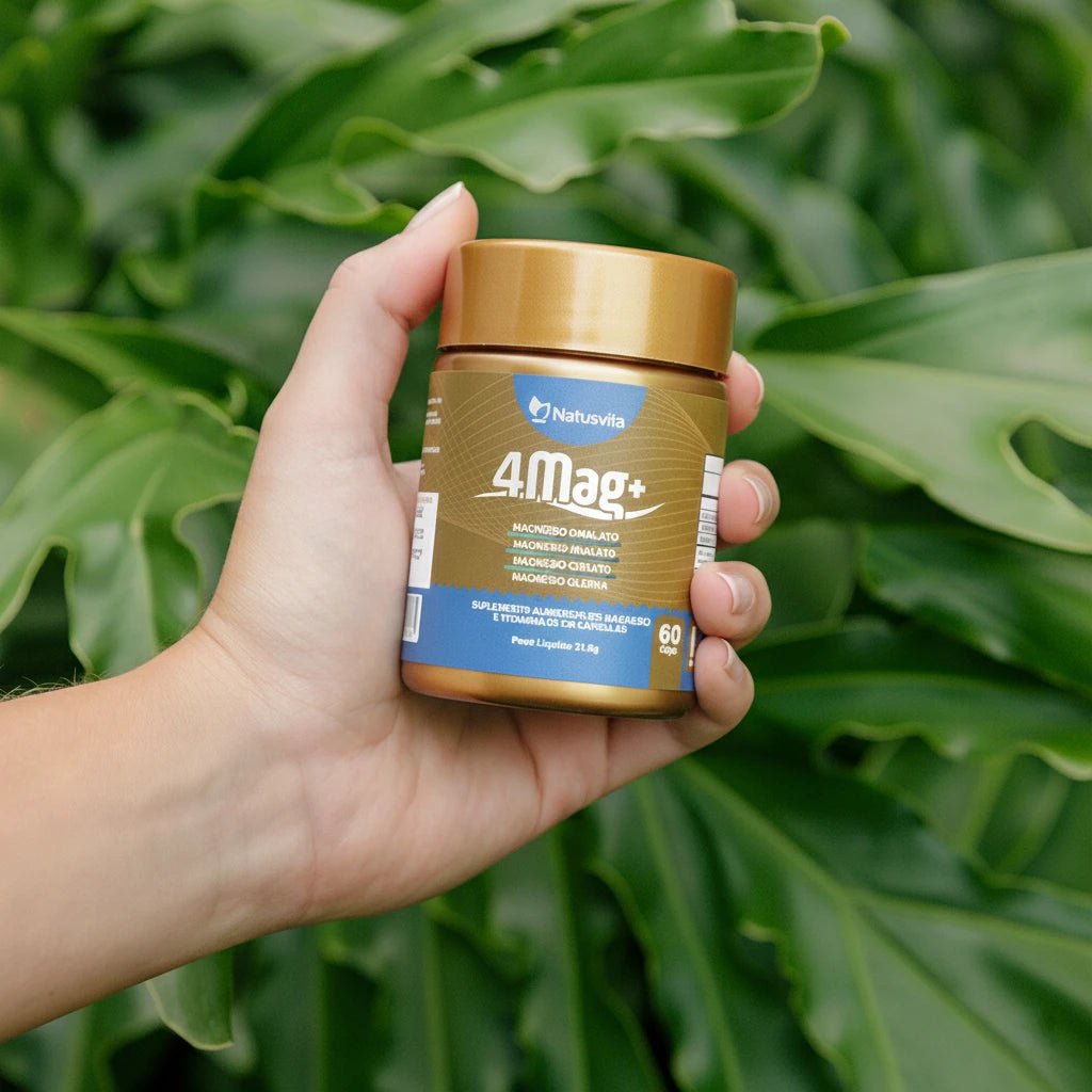 4MAG (Magnésio Glicina, Dimalato, Citrato e L-Taurato) 60 cápsulas