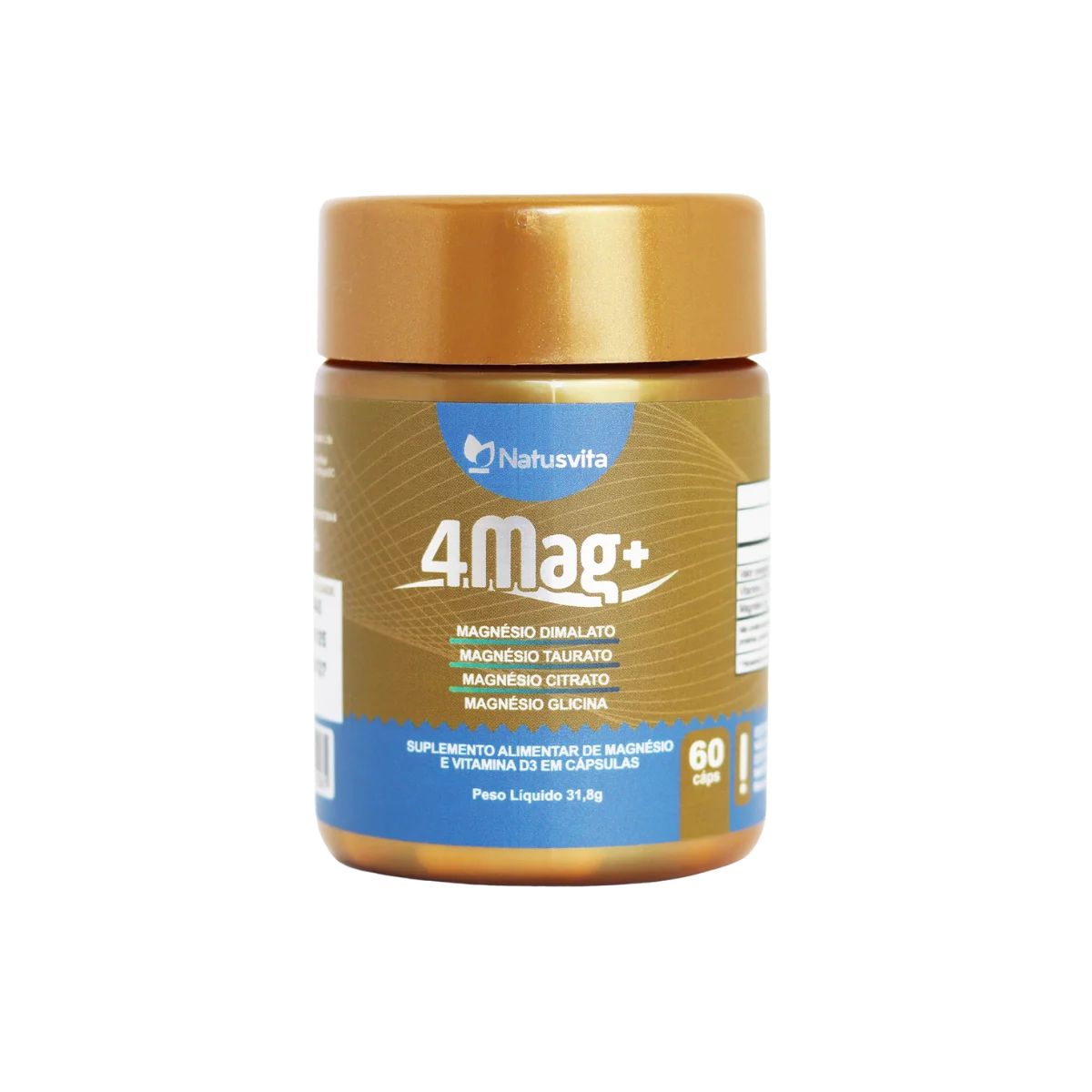 4MAG (Magnésio Glicina, Dimalato, Citrato e L-Taurato) 60 cápsulas