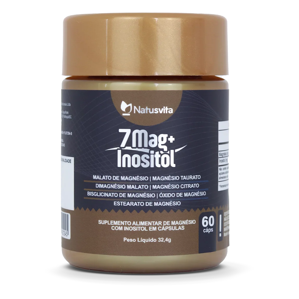 7mag + Inositol (Magnésio Dimalato, Taurato, Citrato, Bisglicinato)