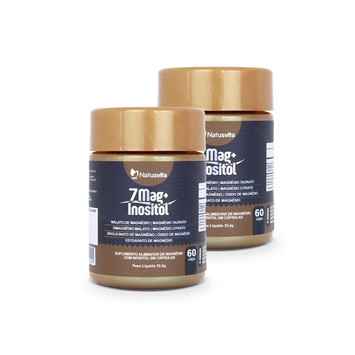 7mag + Inositol (Magnésio Dimalato, Taurato, Citrato, Bisglicinato) NatusVita