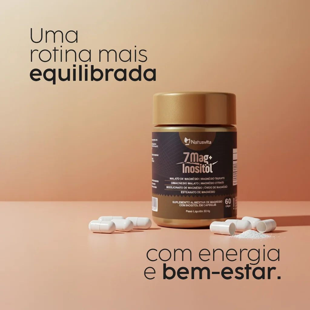 7mag + Inositol (Magnésio Dimalato, Taurato, Citrato, Bisglicinato)