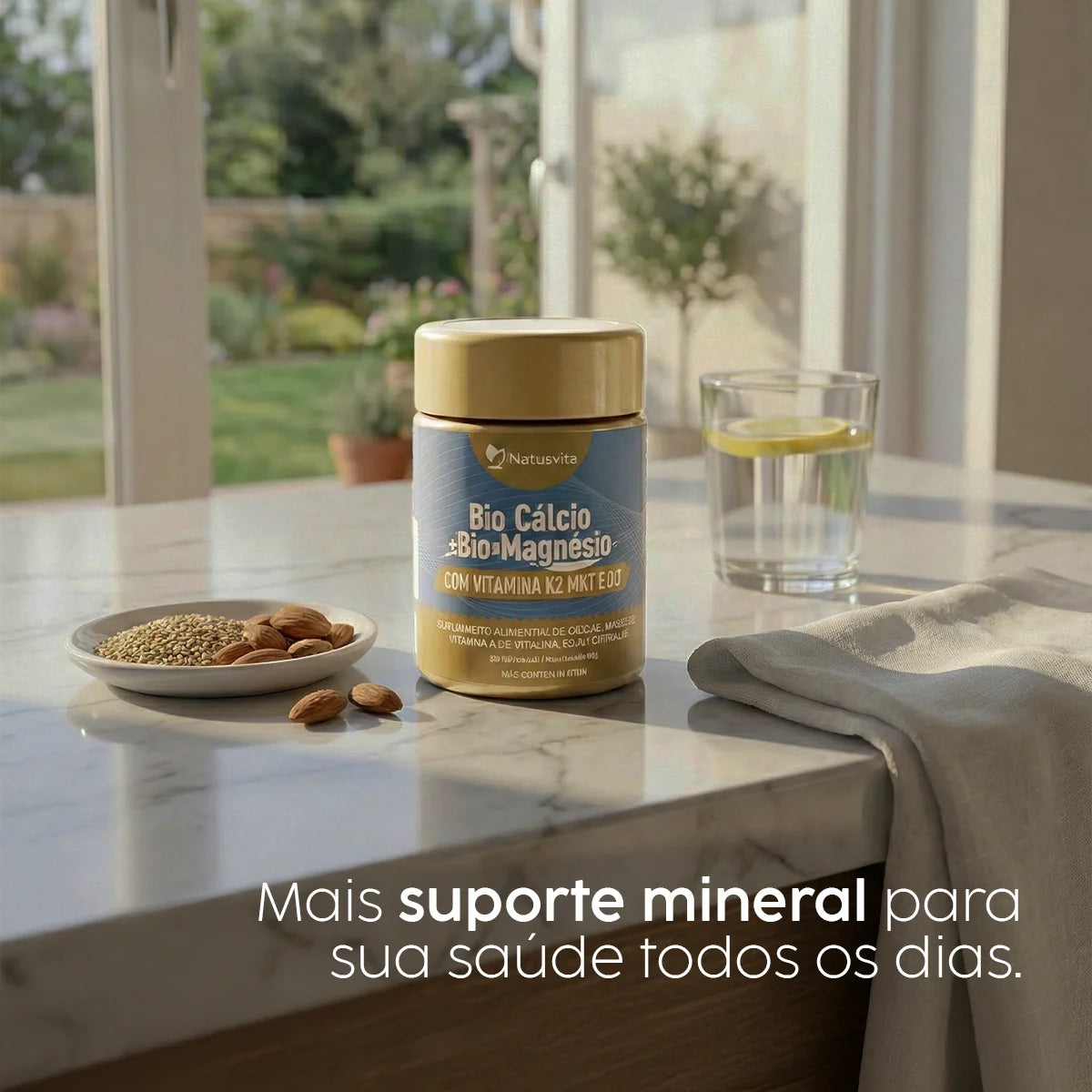 Bio Cálcio com Magnésio Quelato, Vitamina K2 e Vitamina D3