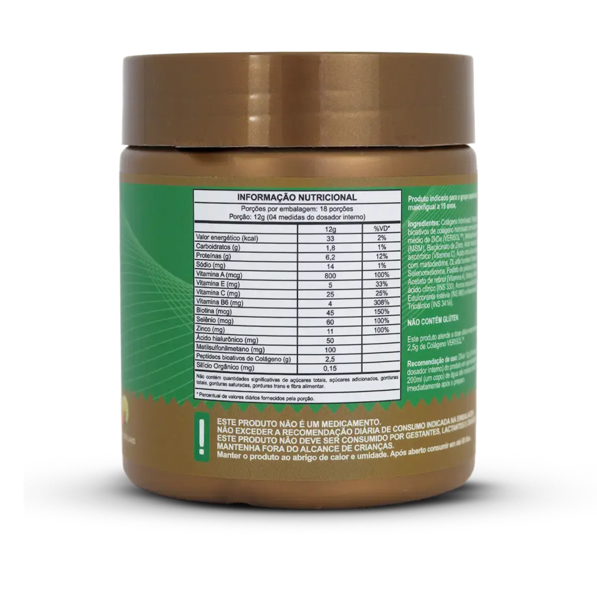 Collagen Upper (Colágeno Verisol, Ácido Hialurônico, Silício, Biotina e MSM) Sabor Limão Siciliano NatusVita