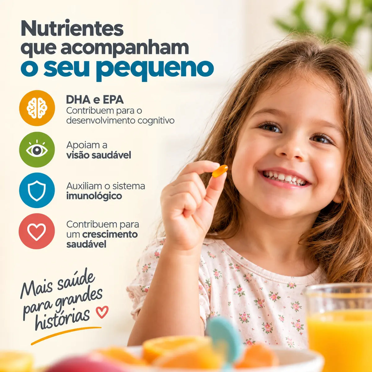 Ômega 3 Sabor Laranja – 60 Cápsulas Mastigáveis NatusVita