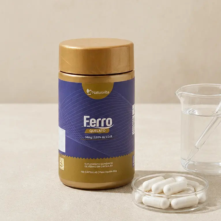 Ferro Bisglicinato Quelato 34mg (243% V.D.) 120 cápsulas NatusVita