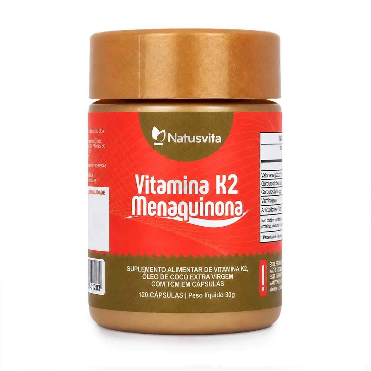 Vitamina K2 Concentrada (Menaquinona MK7) com TCM NatusVita