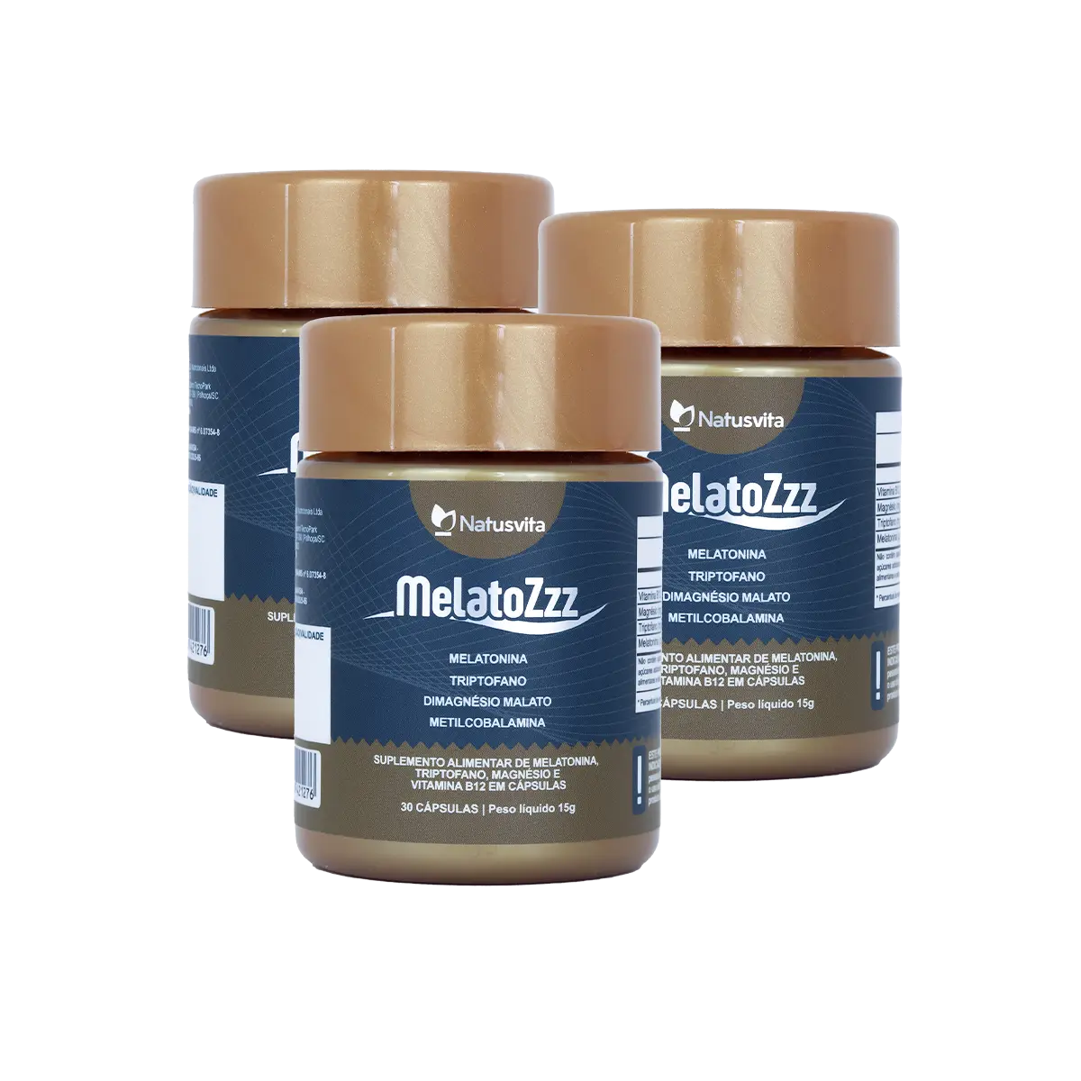 MelatoZzz (Melatonina, L-Triptofano, Magnésio e MetilCobalamina) em Cápsulas