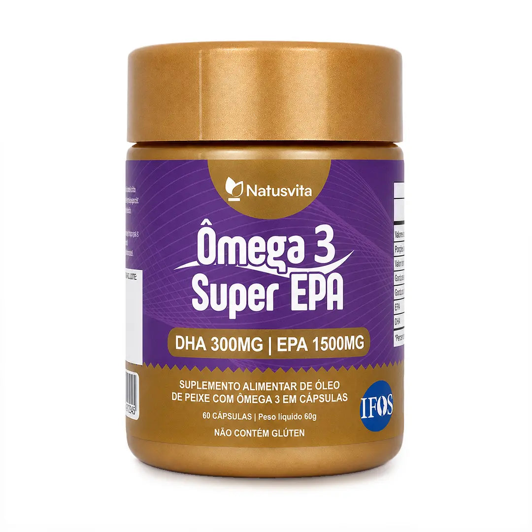 Ômega 3 Super EPA (1500mg de EPA). Importado com Selo IFOS NatusVita