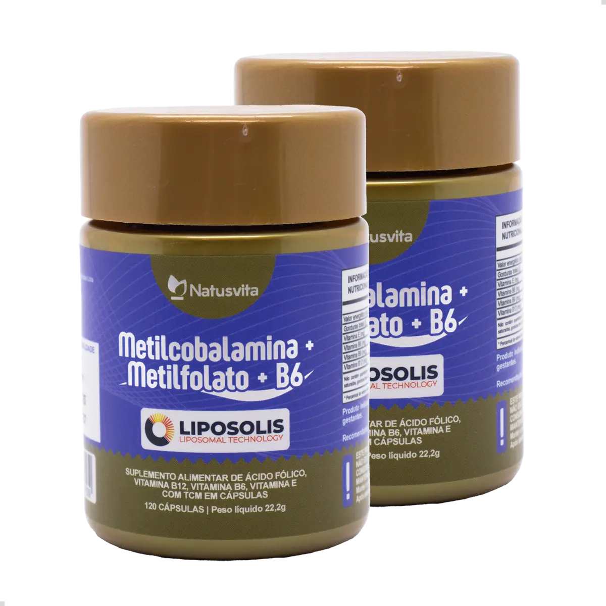 Metilcobalamina B12 + Metilfolato + B6. Lipossomal