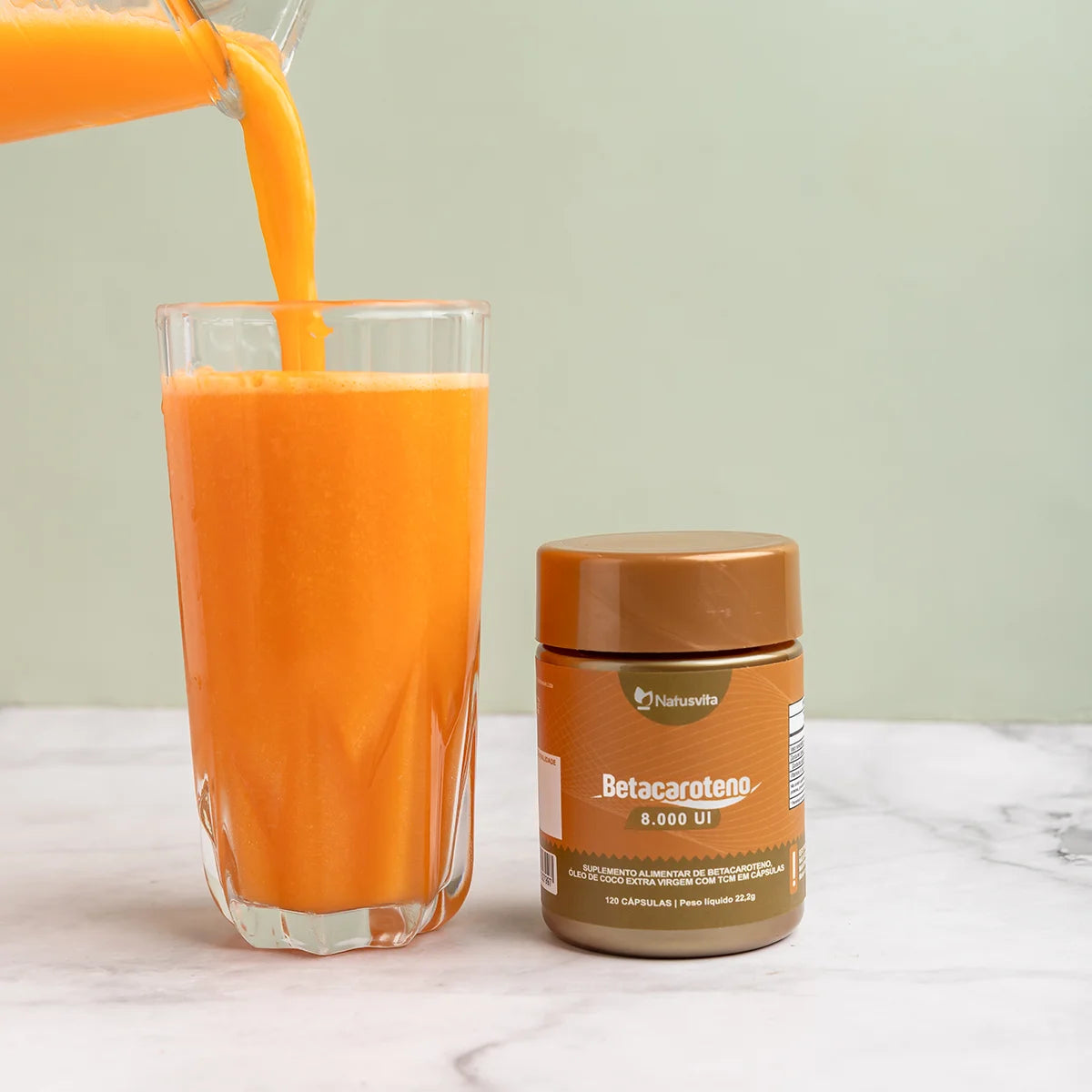 Betacaroteno em cápsulas