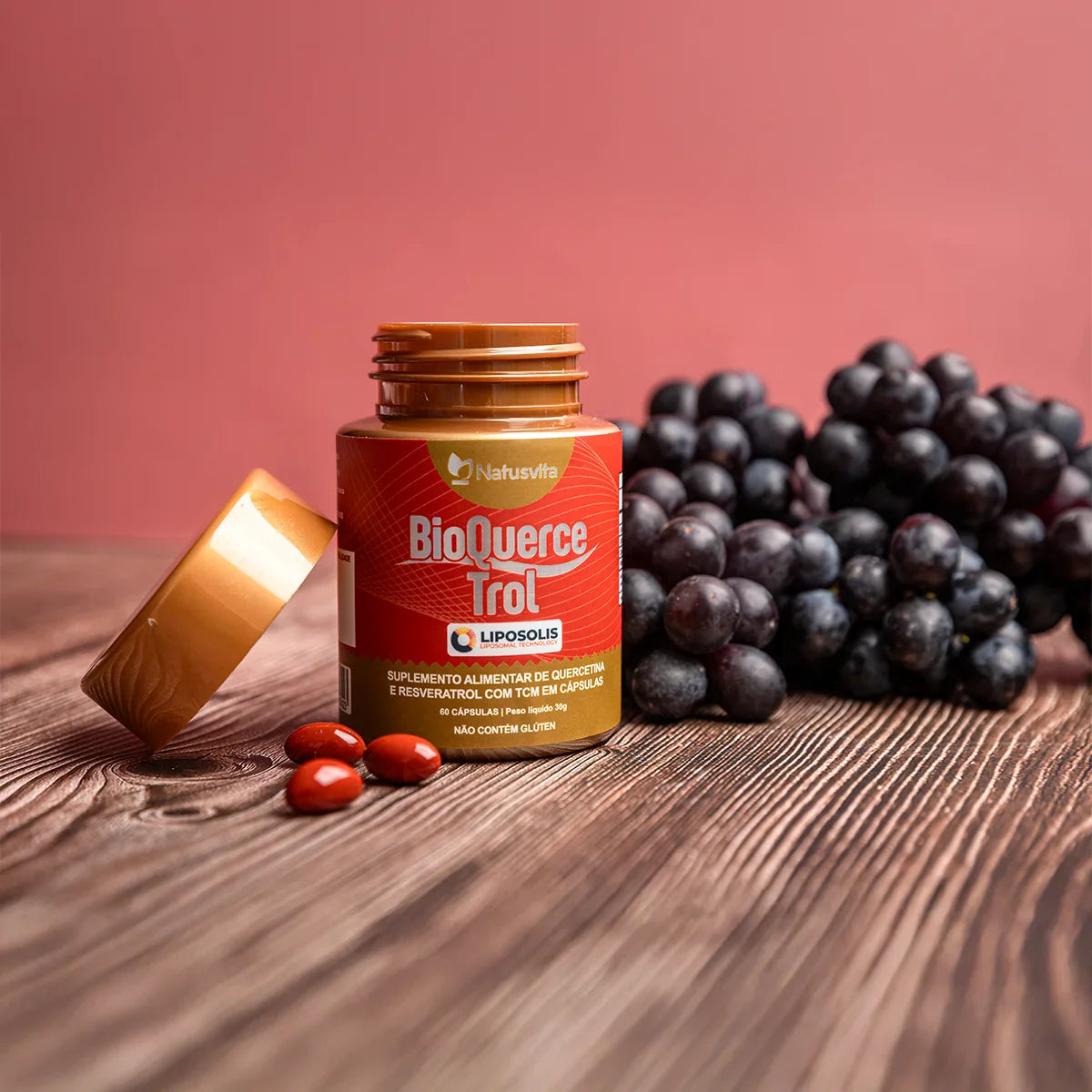 BioQuerceTrol - Quercetina e Trans-Resveratrol Lipossomal com TCM em Cápsulas