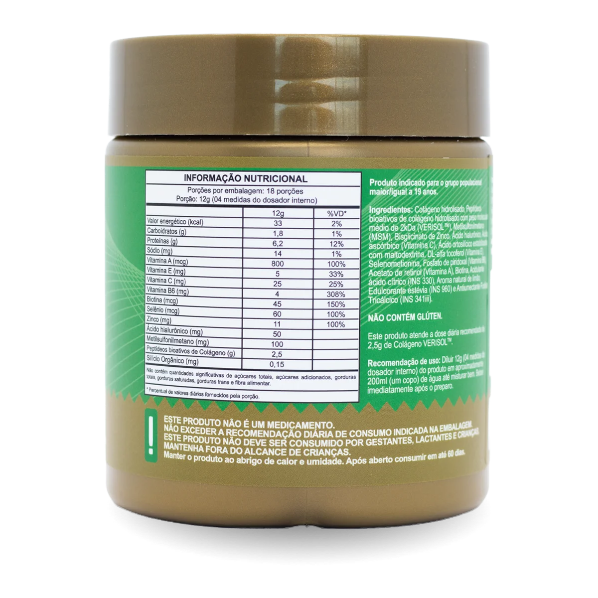 Colágeno, Vitaminas e Minerais em pó