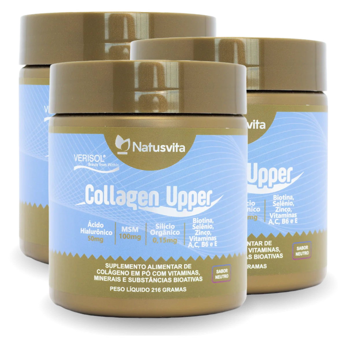 Collagen Upper (Colágeno Verisol, Ácido Hialurônico, Silício, Biotina e MSM) Sabor Neutro