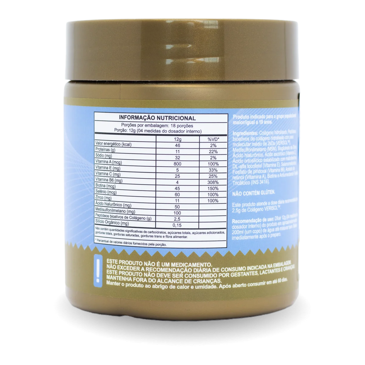 Colágeno, Vitaminas e Minerais em pó