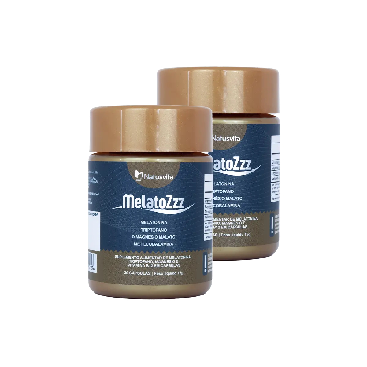 MelatoZzz (Melatonina, L-Triptofano, Magnésio e MetilCobalamina) em Cápsulas