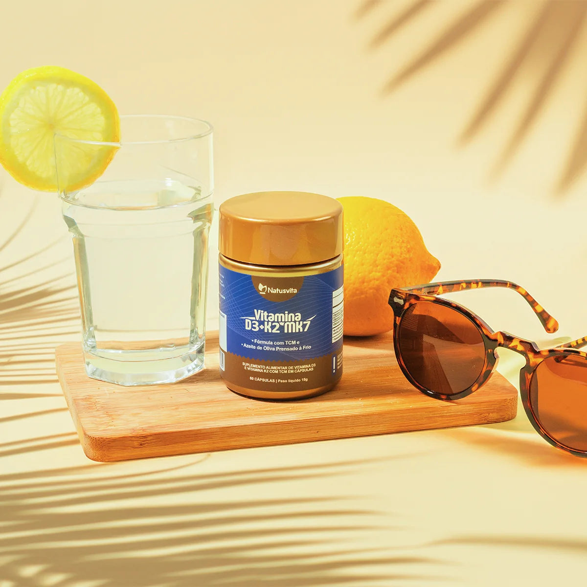 Vitamina D3 2.000UI + K2 MK7 com TCM e Óleo de Oliva em Cápsulas