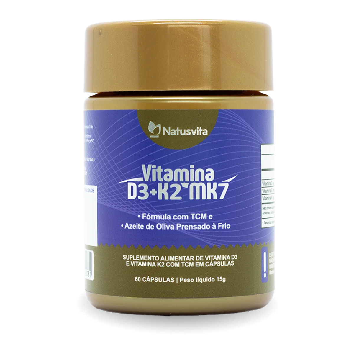 Vitamina D3 + K2 em cápsula