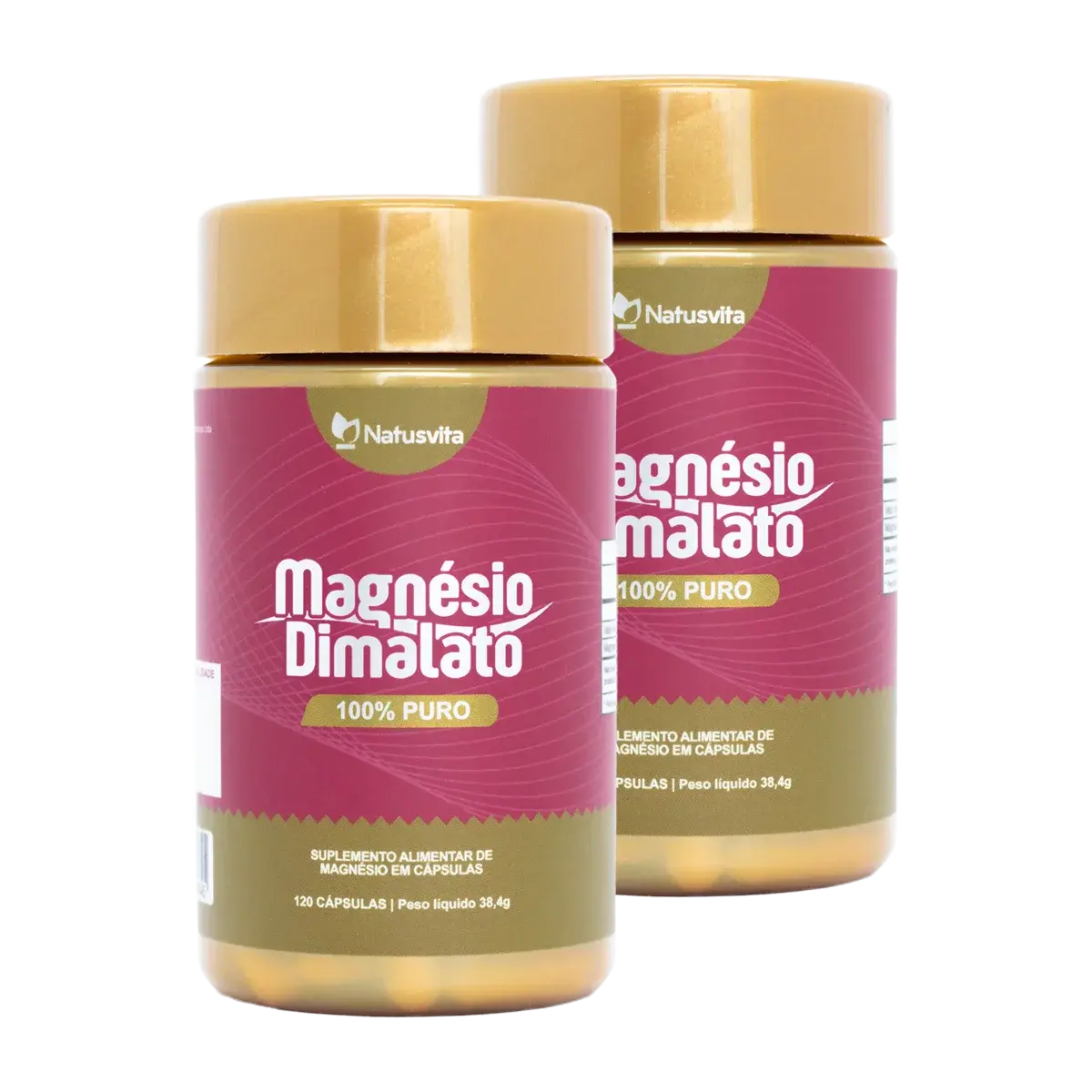 Magnésio Dimalato Puro. 120 Cápsulas NatusVita