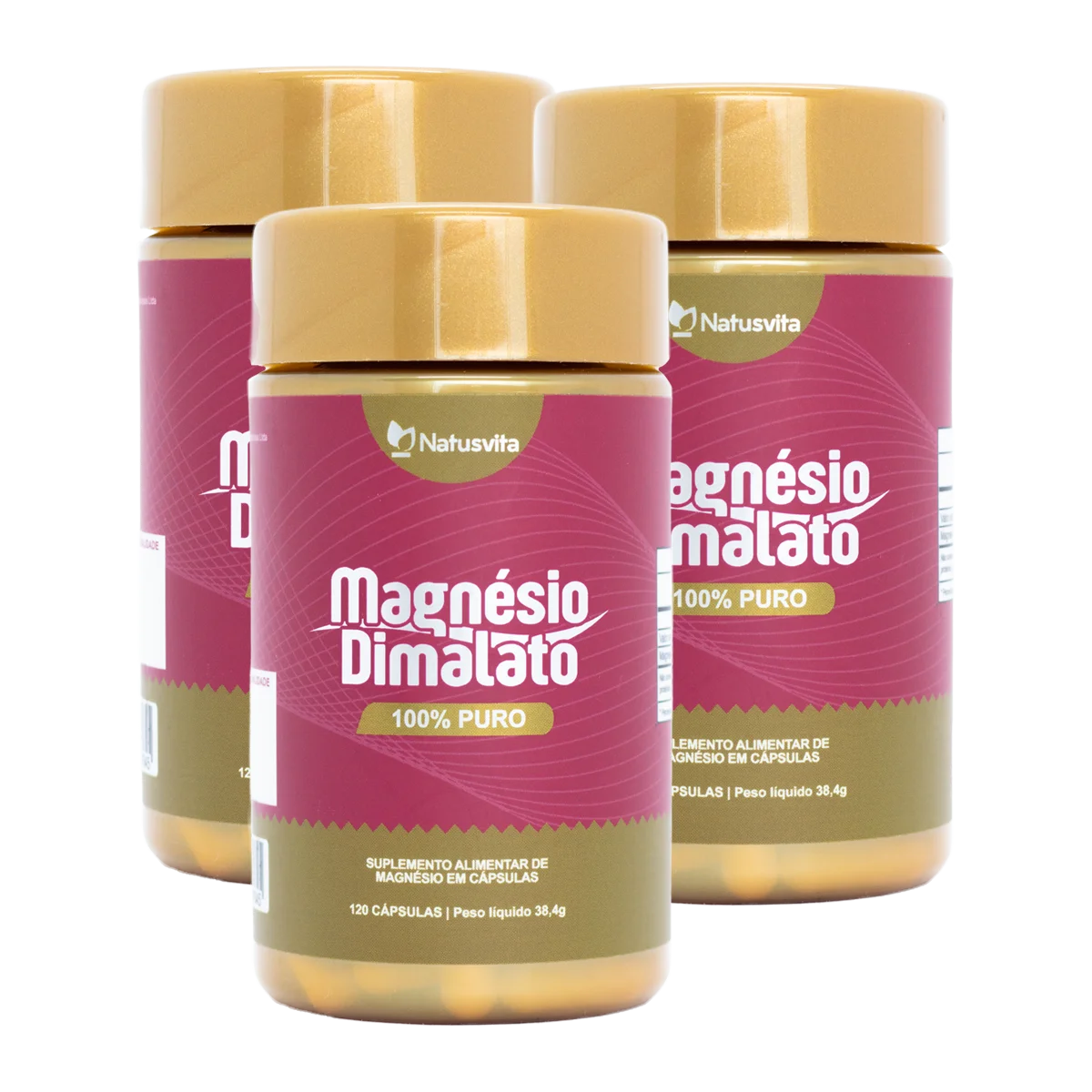 Magnésio Dimalato Puro. 120 Cápsulas