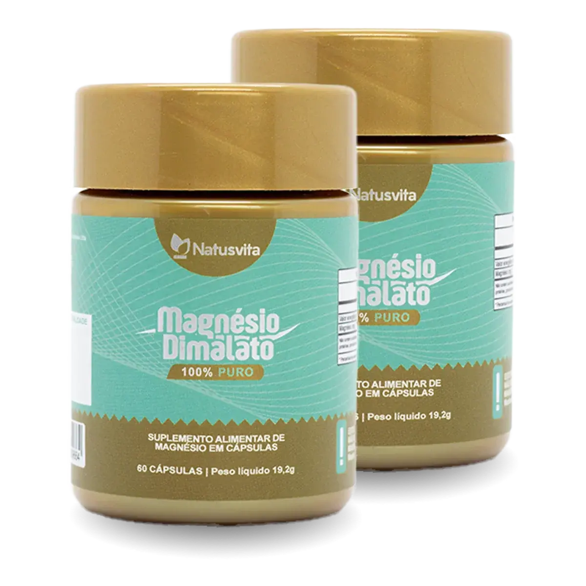 Magnésio Dimalato Puro. 60 Cápsulas NatusVita