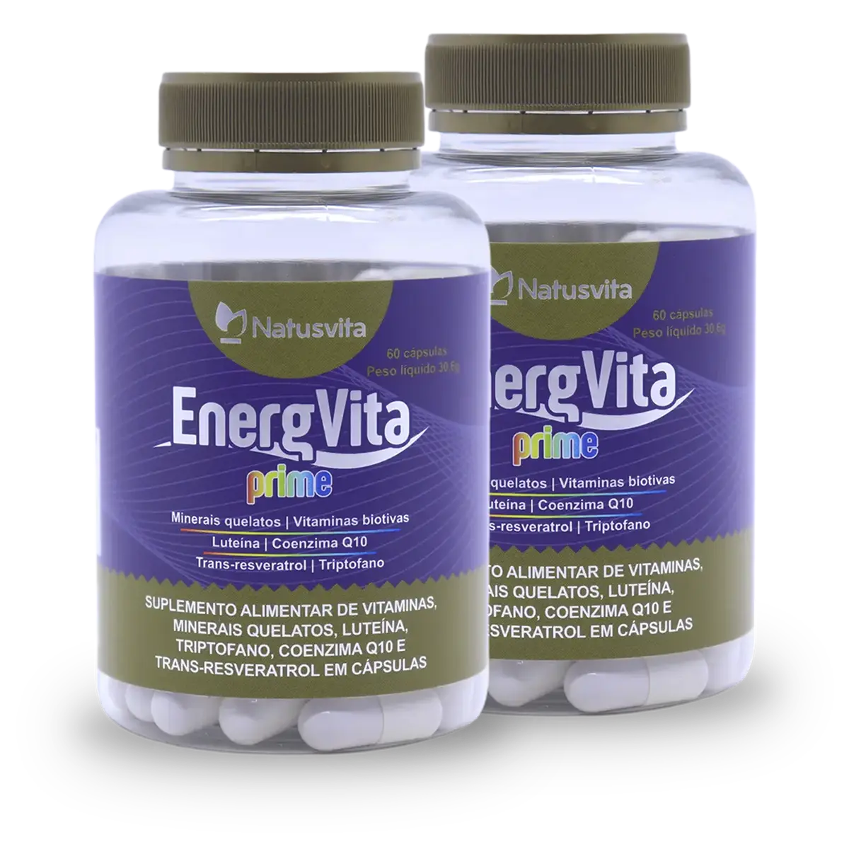EnergVita Prime (Multivitamínico com Coenzima Q10, Triptofano, Luteína e Resveratrol)