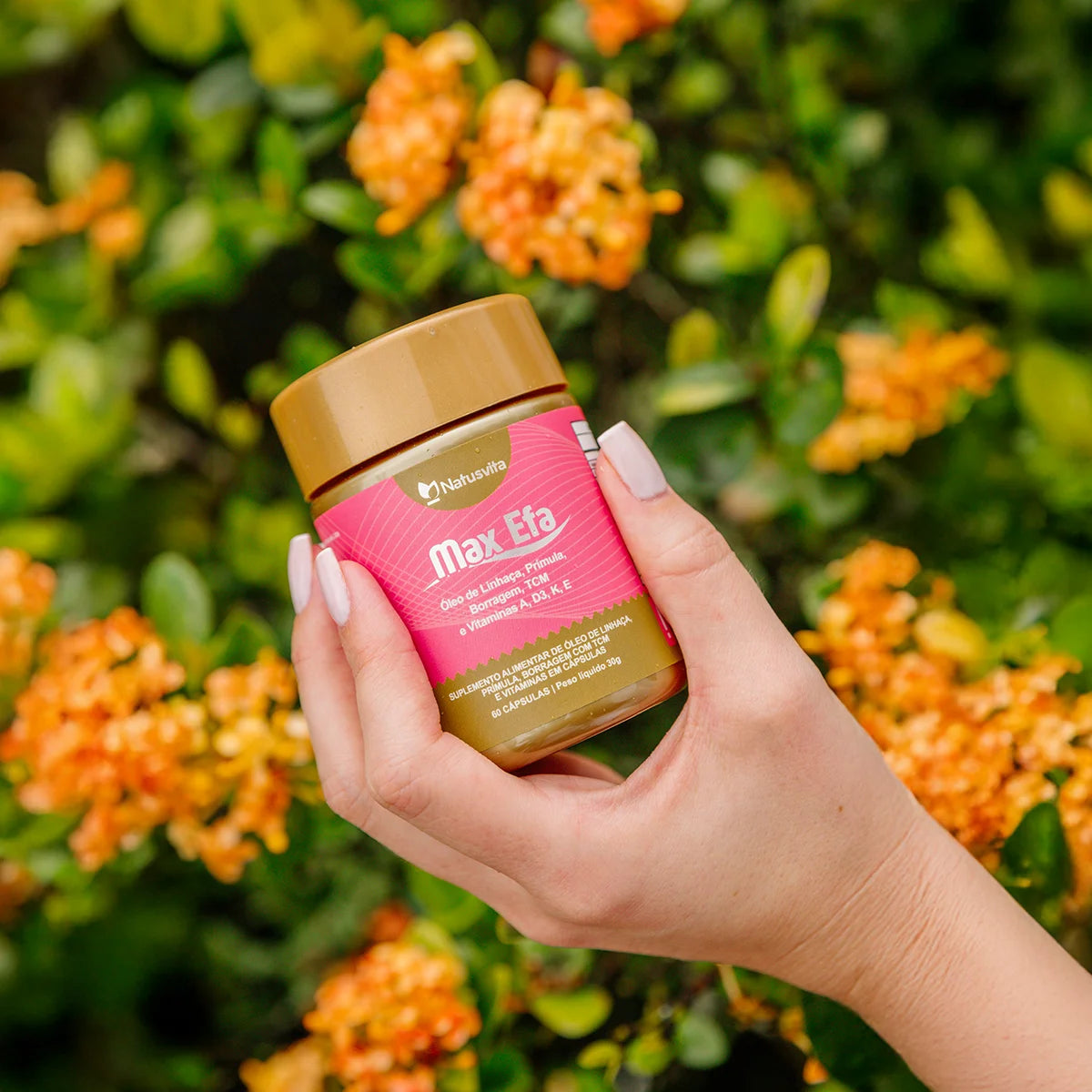 Óleo de Prímula, Borragem e Linhaça em cápsulas