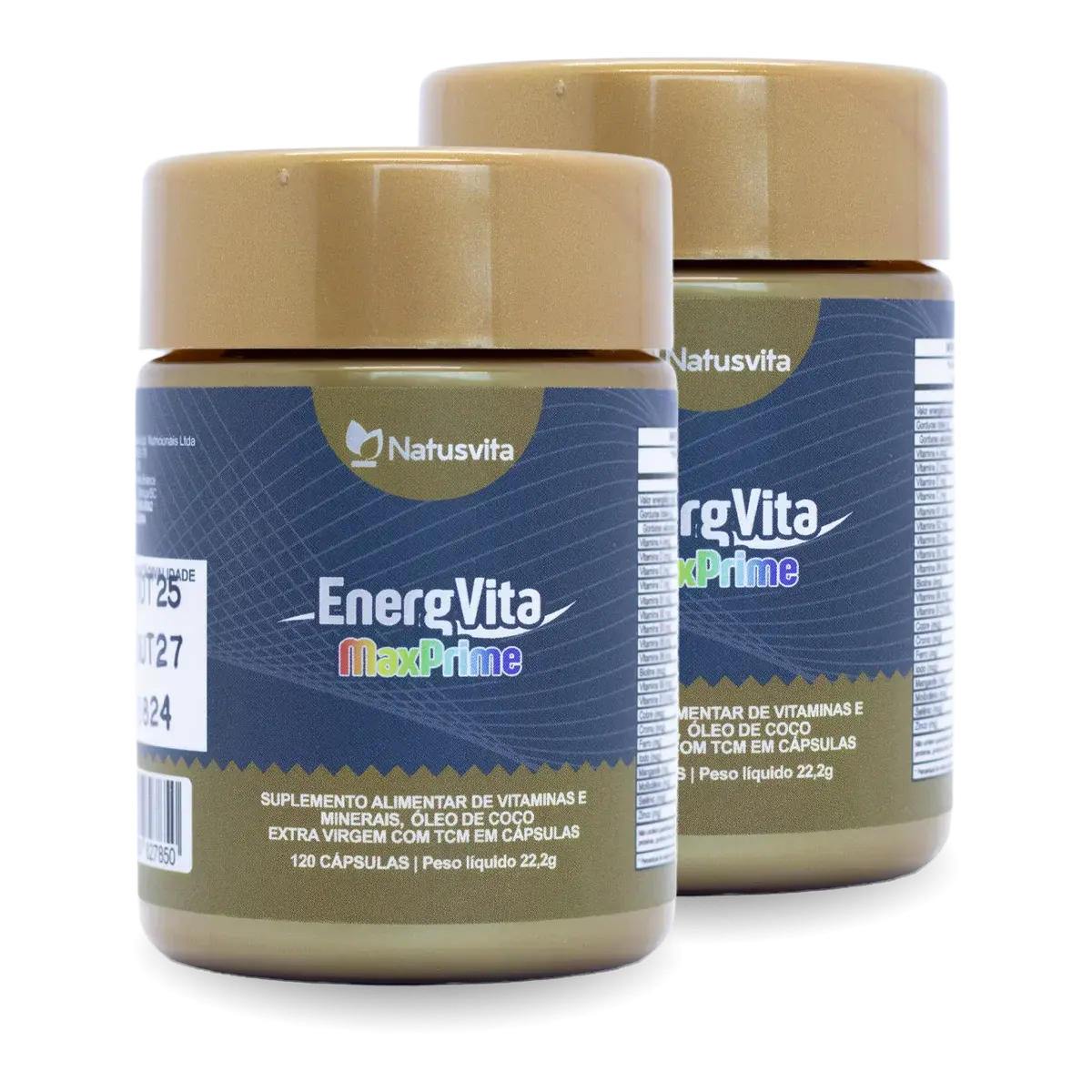 EnergVita MaxPrime 120 cápsulas (Multivitaminico com Vitaminas Ativas e Minerais Quelatos com TCM em Cápsulas Softgel) NatusVita