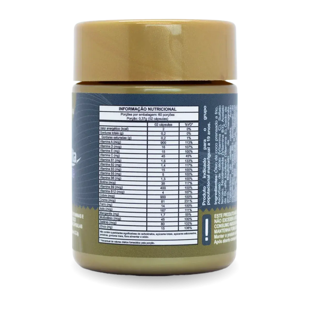 EnergVita MaxPrime 120 cápsulas (Multivitaminico com Vitaminas Ativas e Minerais Quelatos com TCM em Cápsulas Softgel) NatusVita