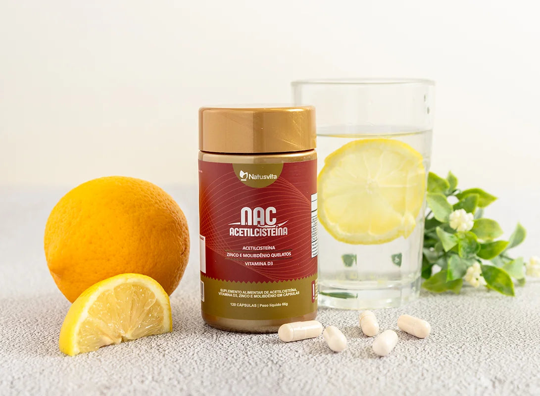 NAC com vitaminas e minerais em cápsula