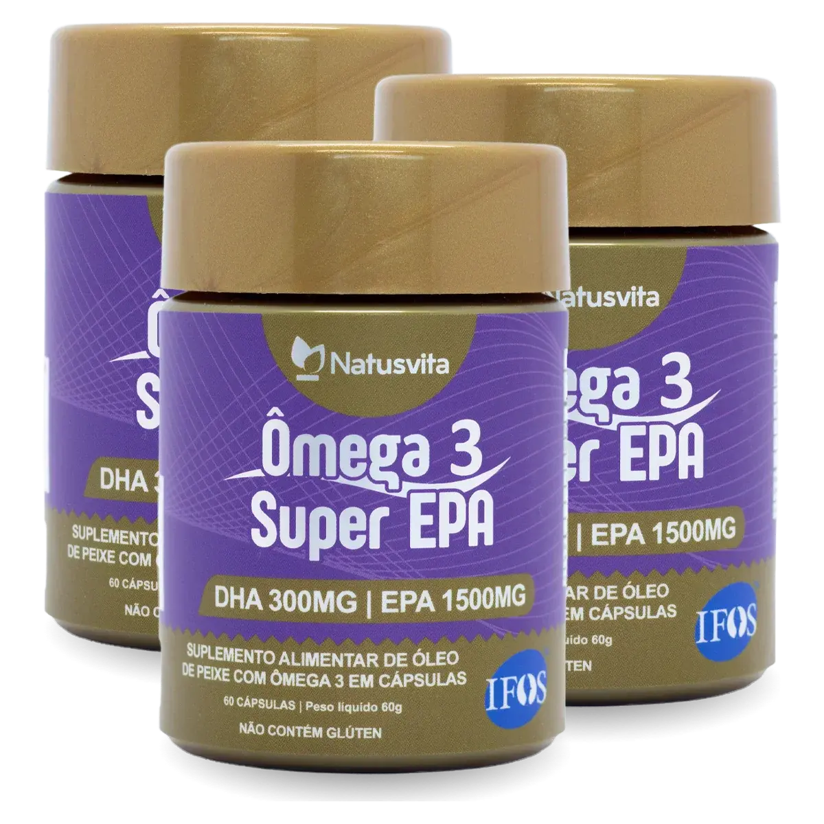 Ômega 3 Super EPA (1500mg de EPA). Importado com Selo IFOS NatusVita