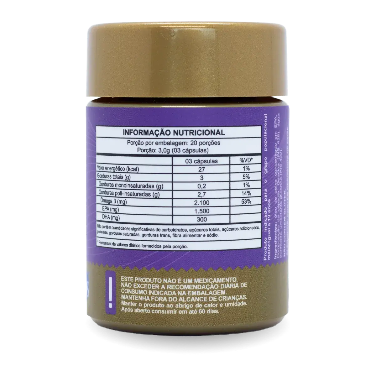 Ômega 3 com 1500mg de EPA em cápsula