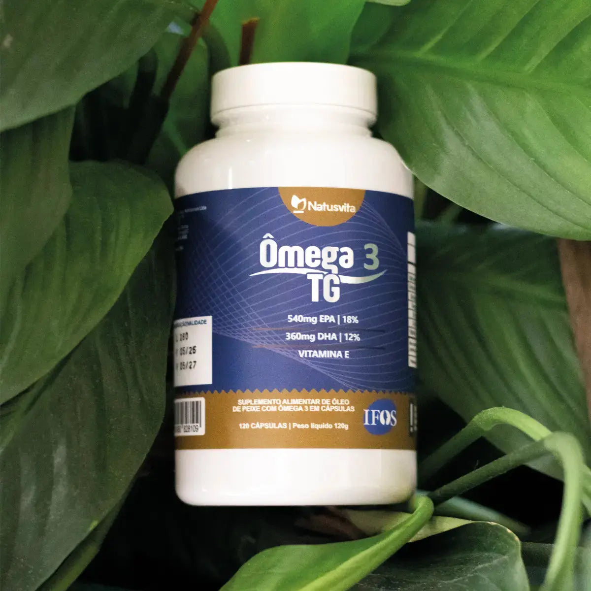 Ômega 3 TG Selo IFOS 540mg EPA e 360mg DHA com Vitamina E. Isento de Metais Pesados NatusVita