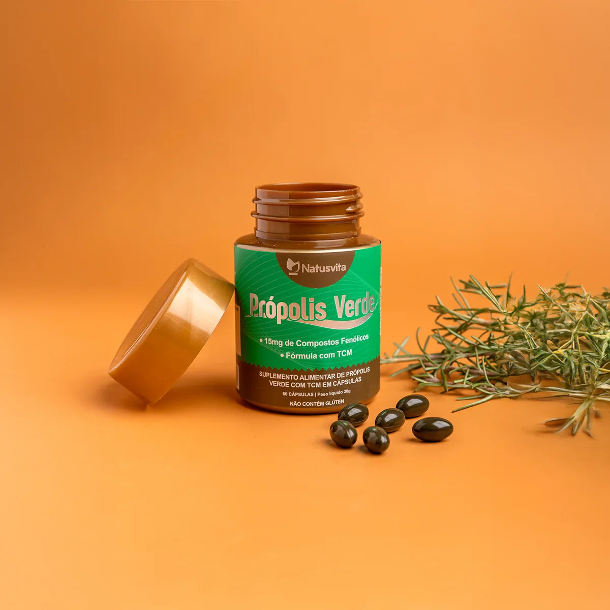 Própolis Verde Concentrada (15mg de Compostos Fenólicos) com TCM em Cápsulas