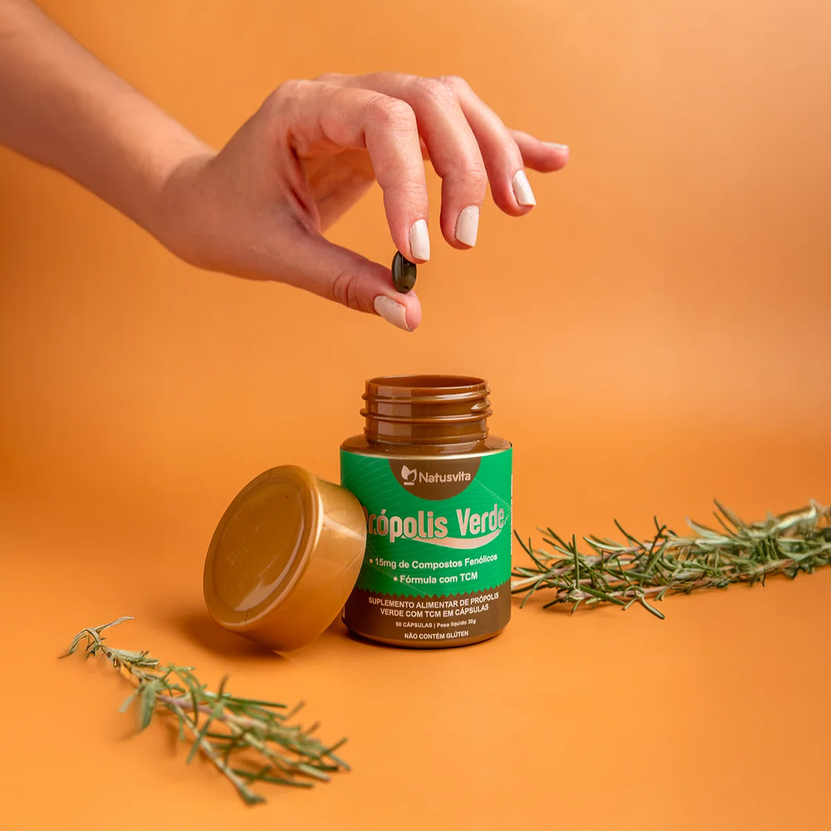 Própolis Verde Concentrada (15mg de Compostos Fenólicos) com TCM em Cápsulas