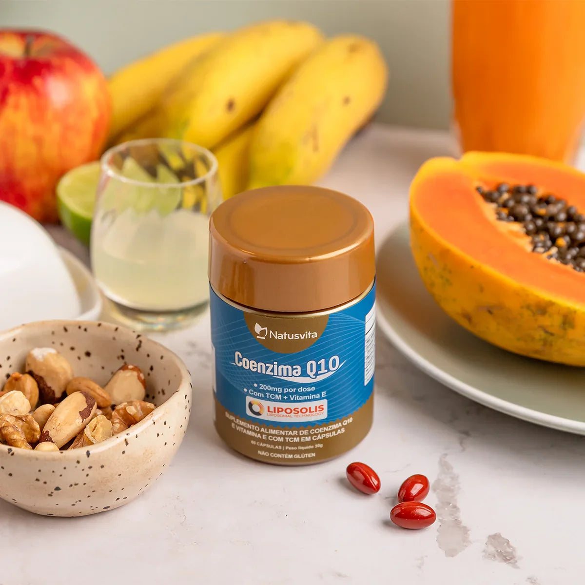 Coenzima Q10 Lipossomal (200mg por porção) + TCM em cápsulas softgel
