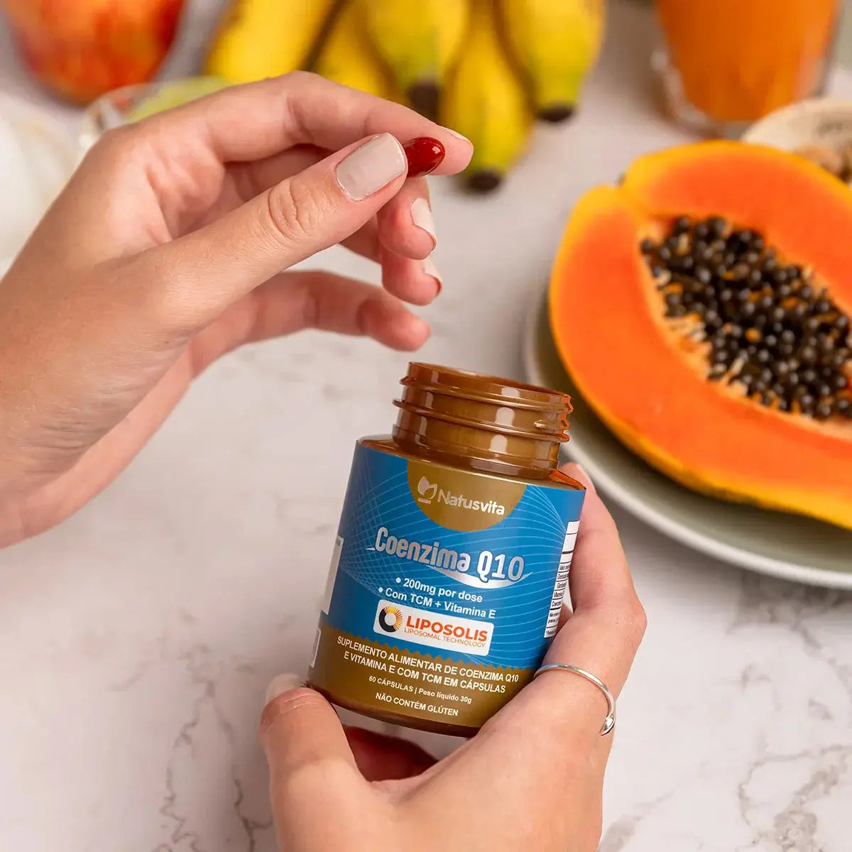 Coenzima Q10 Lipossomal (200mg por porção) + TCM em cápsulas softgel NatusVita