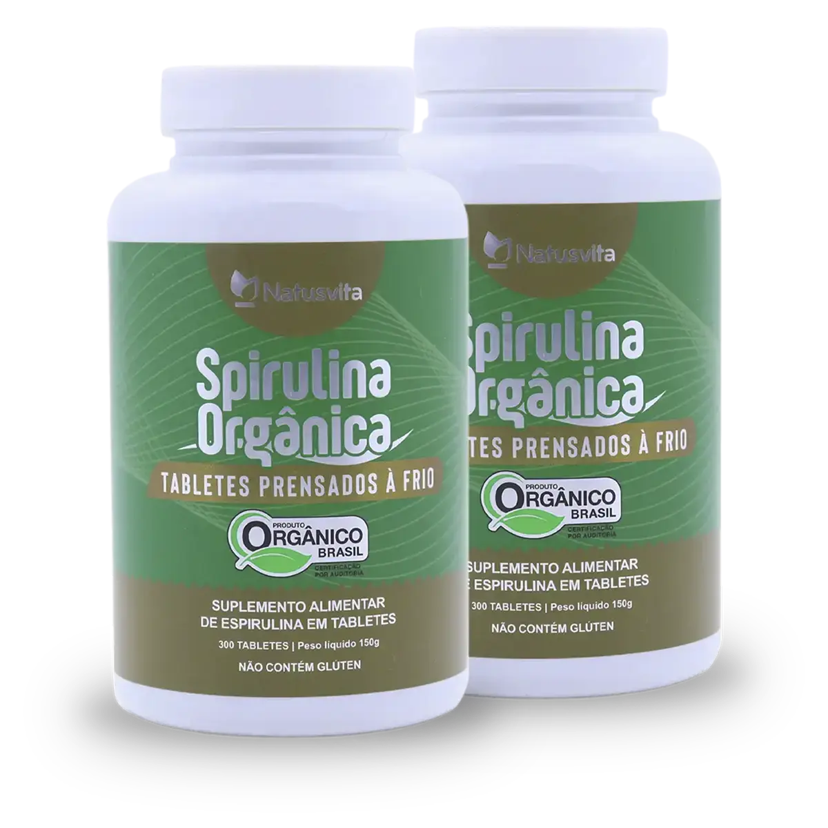 Spirulina Orgânica 300 Tabletes Selo Sisorg Certificada IBD NatusVita