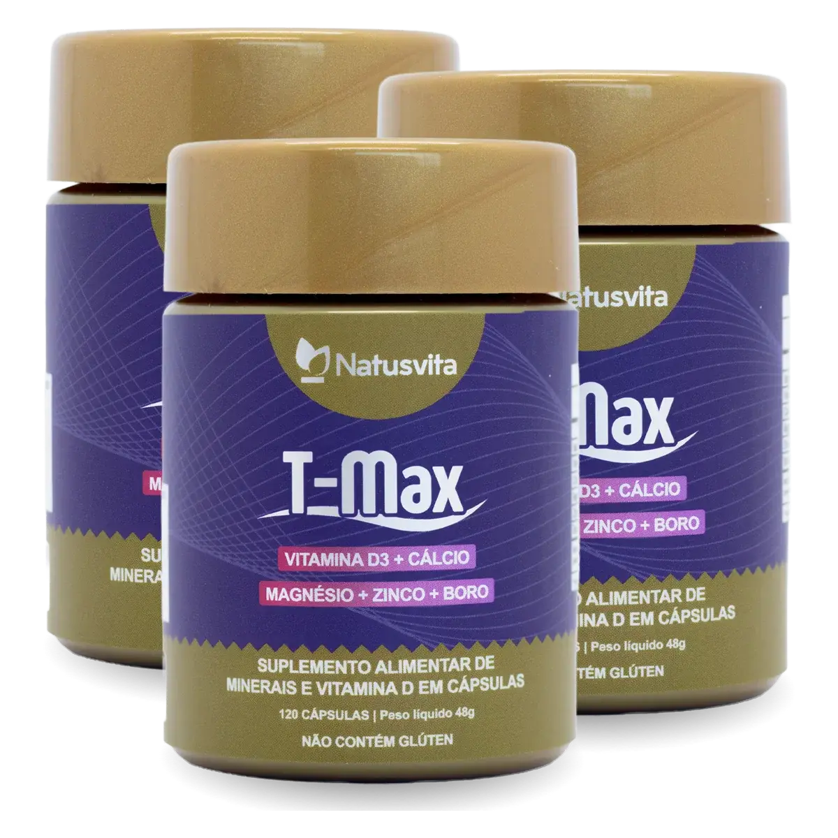 T-Max (Boro Quelato, Magnésio, Cálcio, Zinco e Vitamina D3) NatusVita