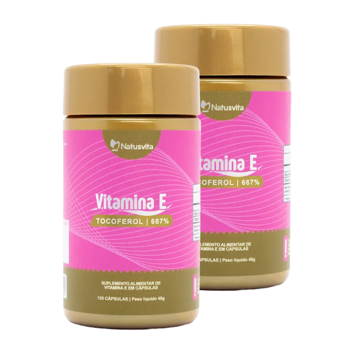 Vitamina E. 120 cápsulas. Tocoferol Isolada e Concentrada NatusVita