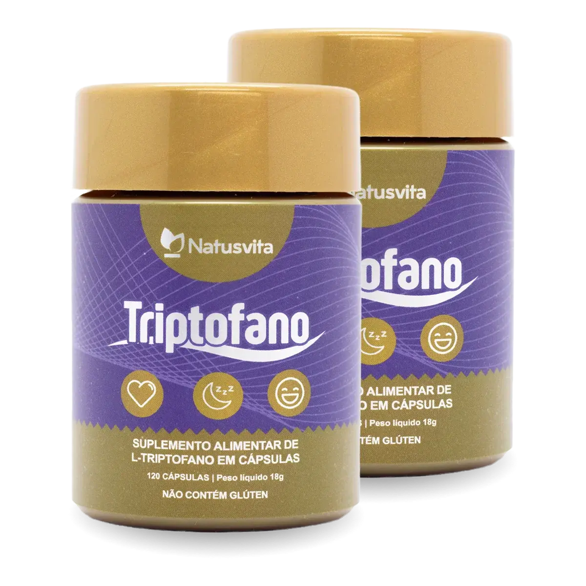 Triptofano Puro 120 Cápsulas Aminoácido NatusVita