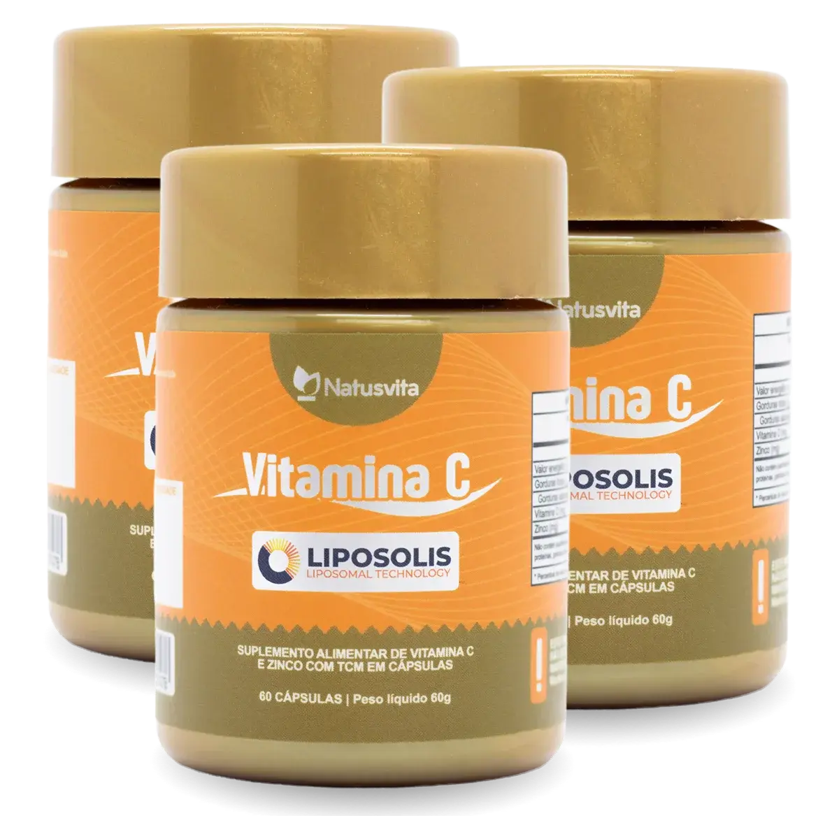 Vitamina C Lipossomal com TCM Softgel Tecnologia Liposolis Softgel NatusVita