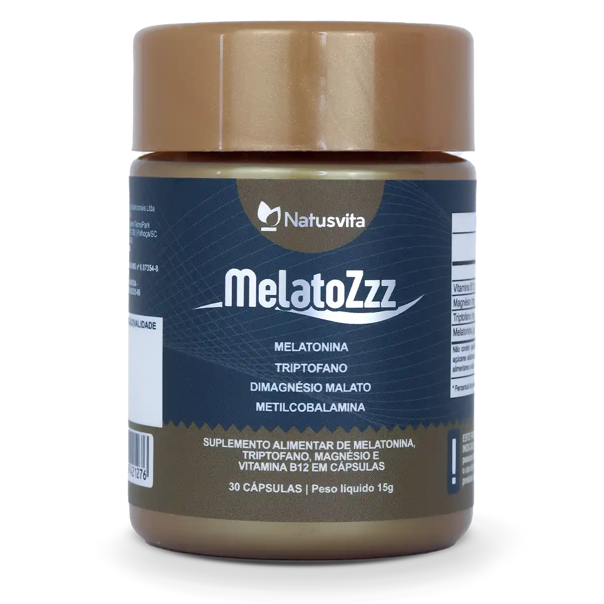 MelatoZzz (Melatonina, L-Triptofano, Magnésio e MetilCobalamina) em Cápsulas