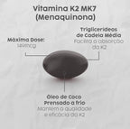 Vitamina K2 Concentrada (Menaquinona MK7) com TCM NatusVita