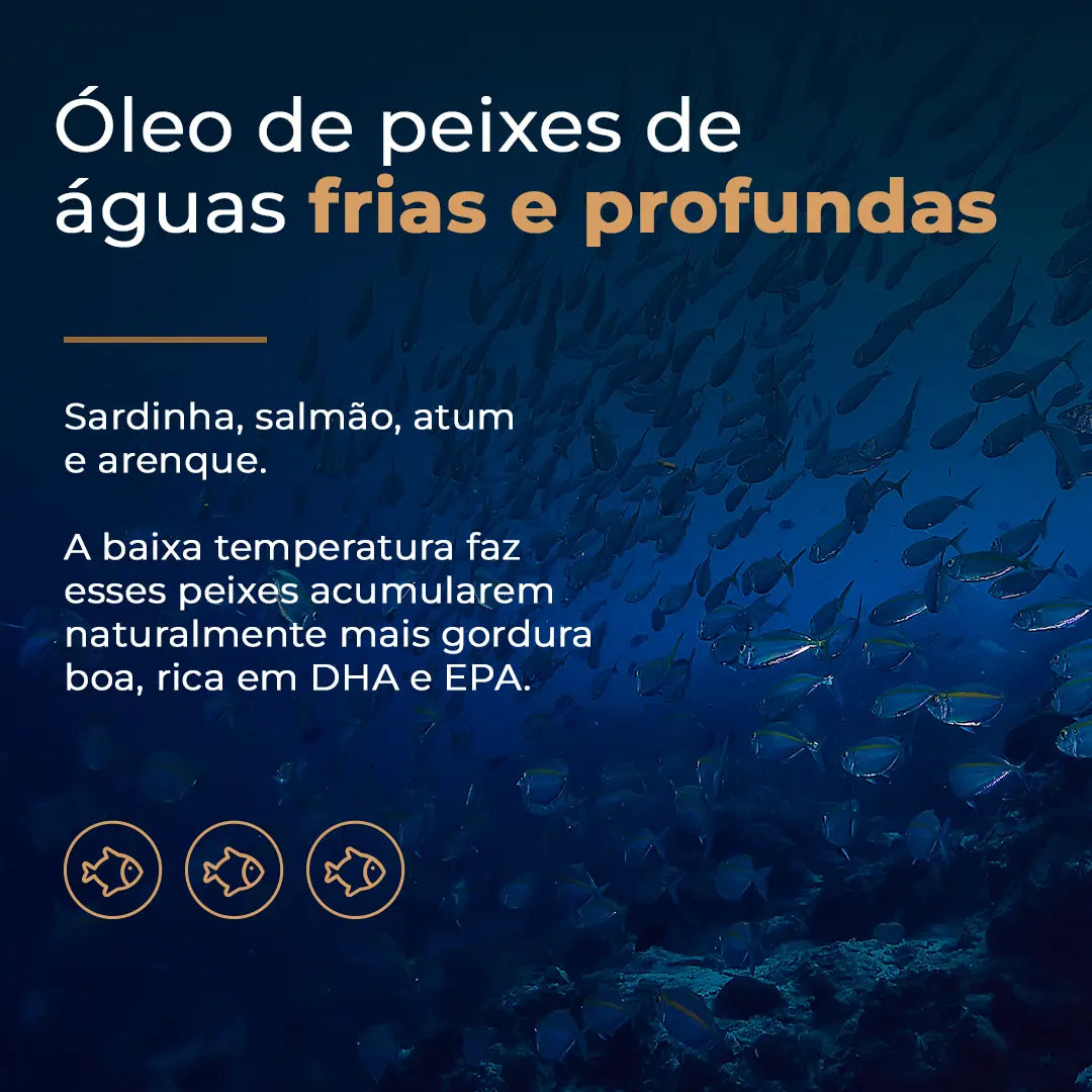 Ômega 3 Super DHA (1500mg de DHA). Importado e Concentrado com Selo IFOS de Procedência. Isento de Metais Pesados NatusVita