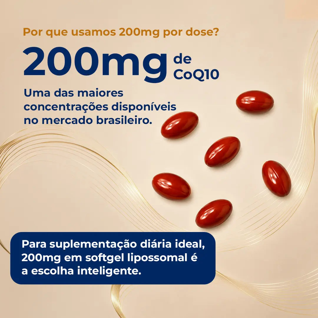 Coenzima Q10 Lipossomal (200mg por porção) + TCM em cápsulas softgel NatusVita