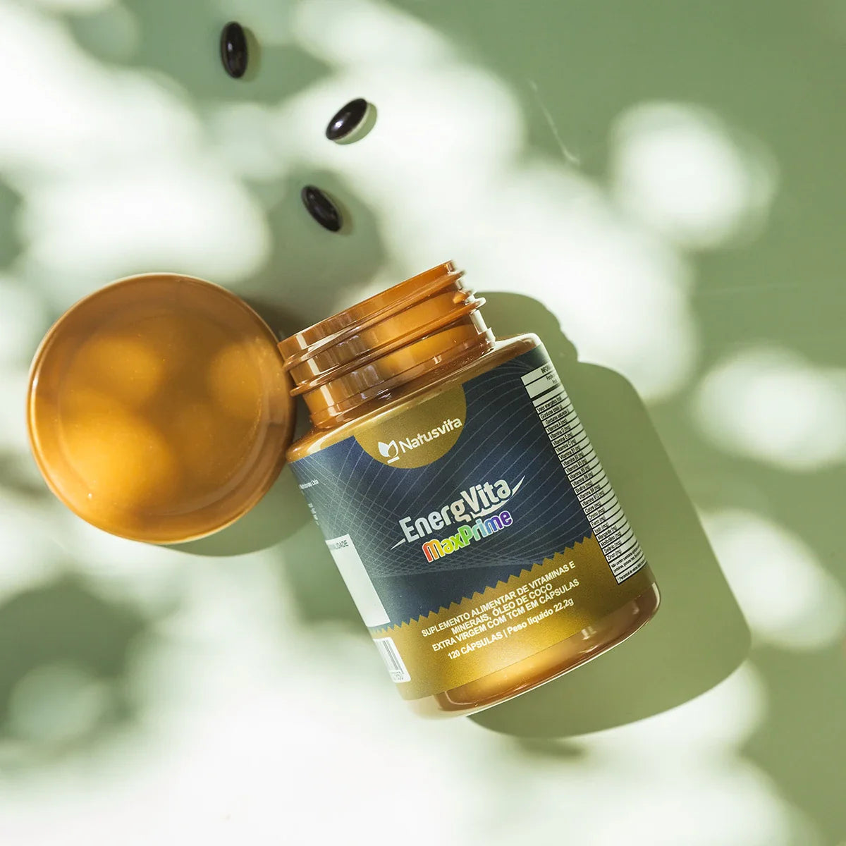 EnergVita MaxPrime 120 cápsulas (Multivitaminico com Vitaminas Ativas e Minerais Quelatos com TCM em Cápsulas Softgel)