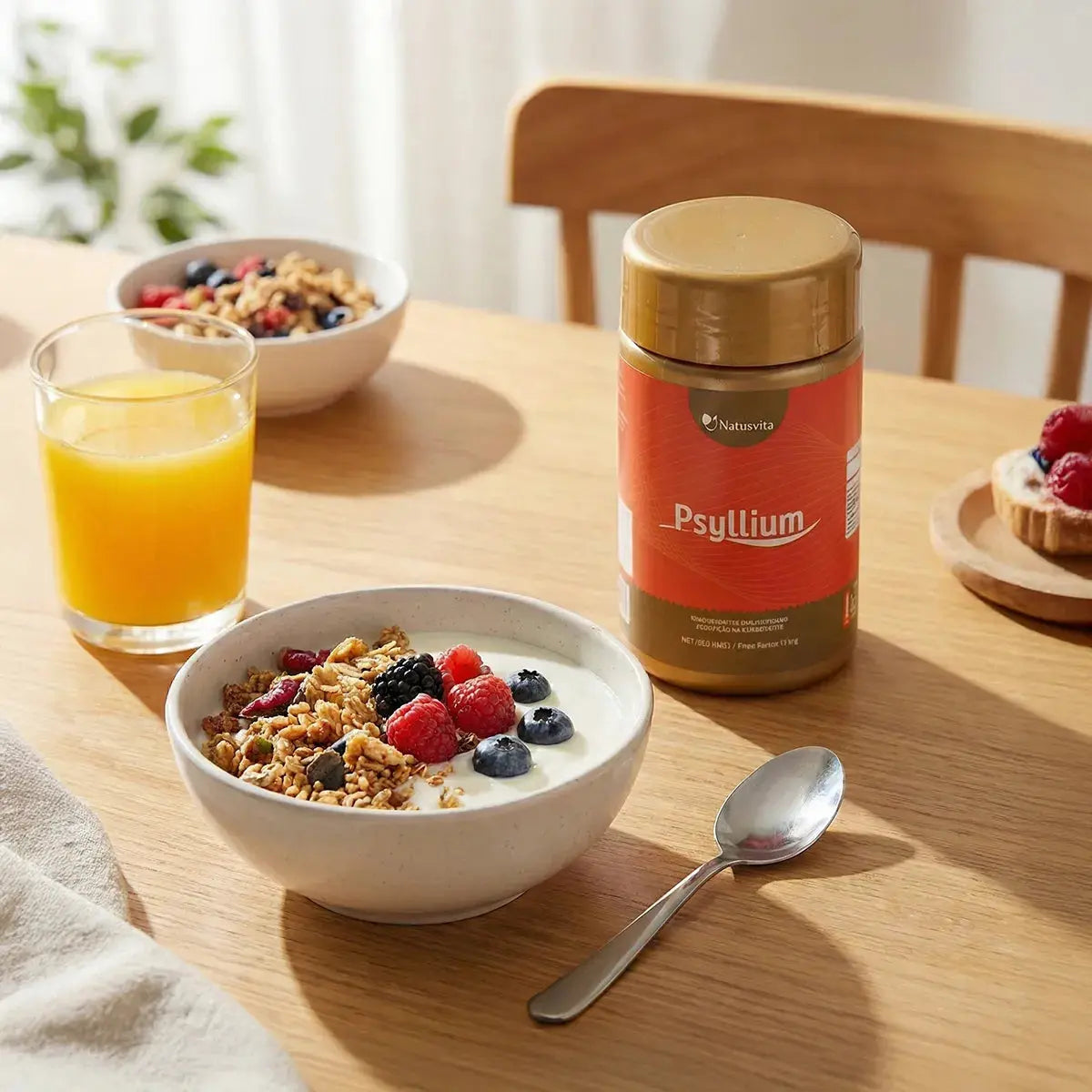Psyllium Puro 120 cápsulas. Fibra Natural para Intestino e Saciedade NatusVita
