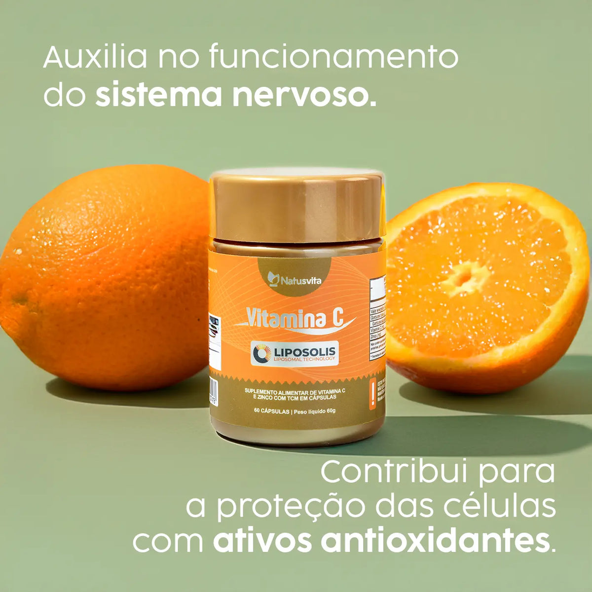 Vitamina C Lipossomal com TCM Softgel Tecnologia Liposolis Softgel NatusVita